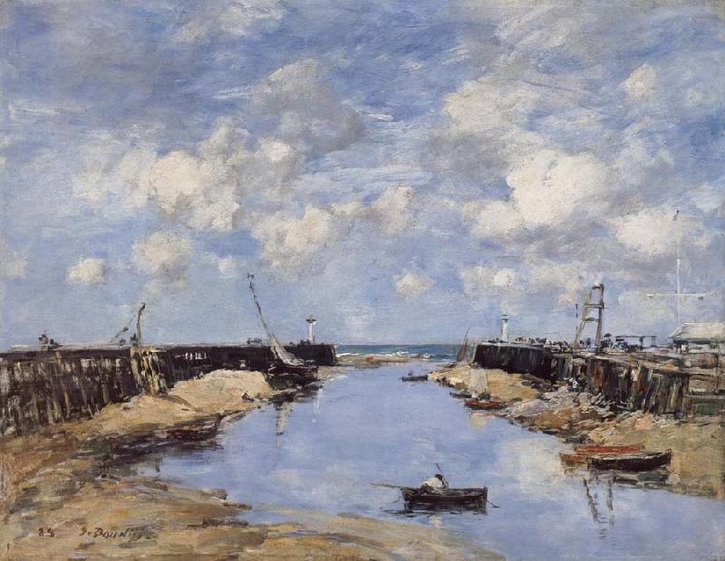 The Entrance to Trouville Harbour, Eugene Boudin